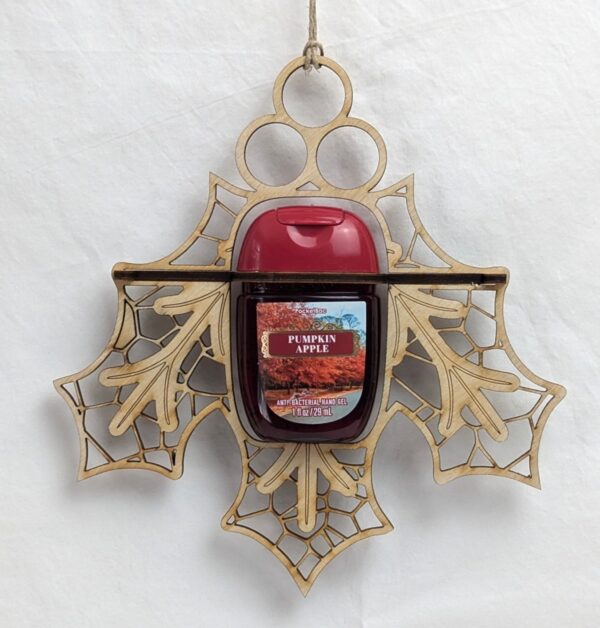 Christmas Ornament, Holly Shaped Hand Sanitizer Holder