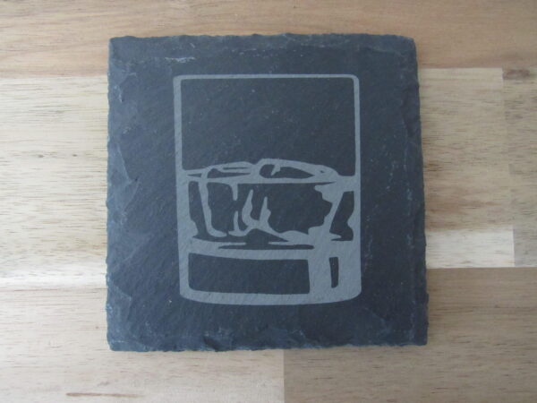 Whisky Glass Slate Coaster