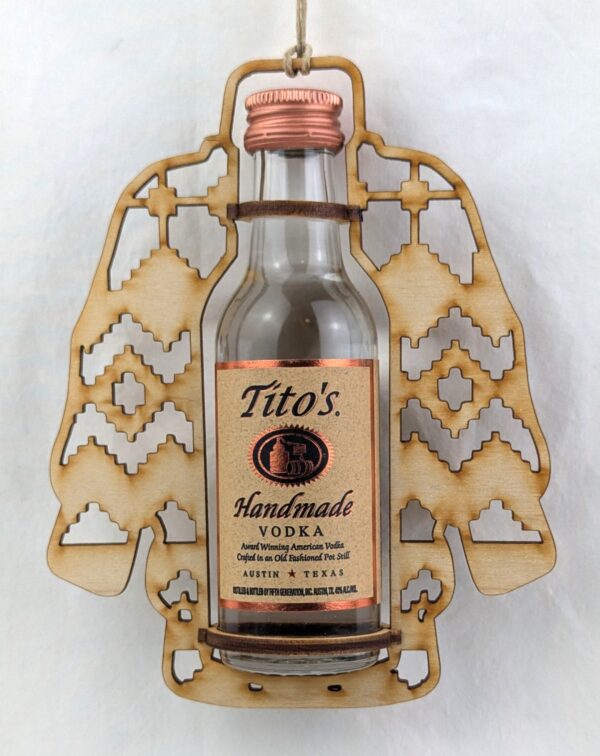 Sweater Shaped Mini Liquor Bottle Christmas Ornament