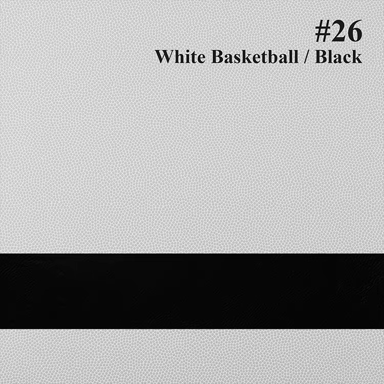 Leatherette Color White Basketball / Black