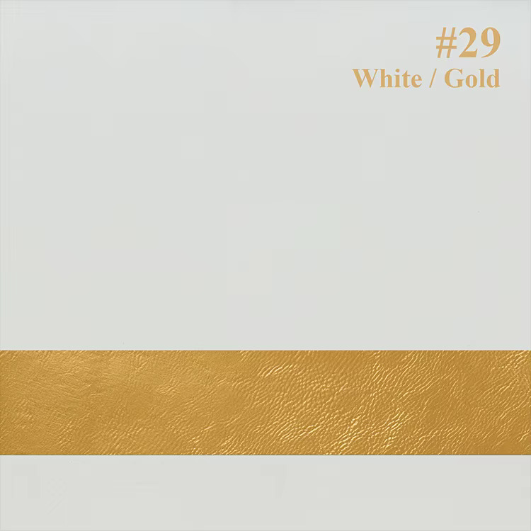 Leatherette Color White / Gold