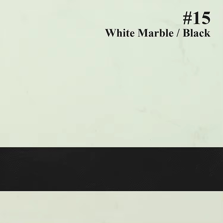 Leatherette Color White Marble / Black