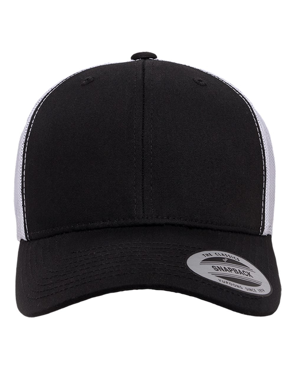 Classic Black & White Trucker Hat - Front View