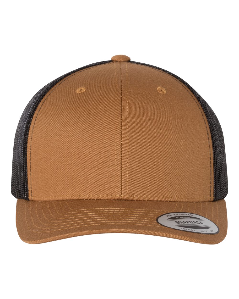 Caramel & Black Trucker Hat - Front View