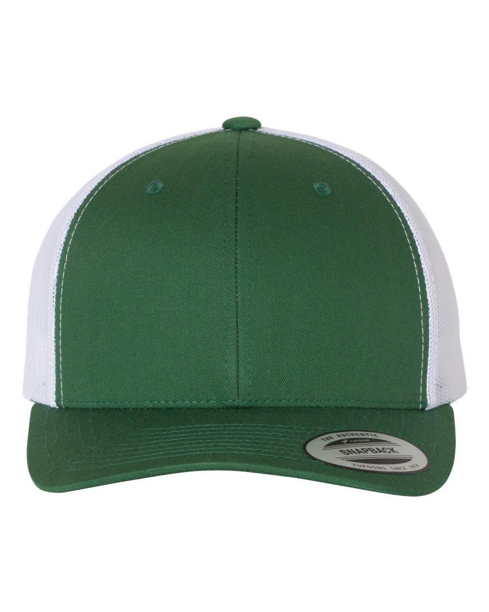 Evergreen & White Trucker Hat - Front View